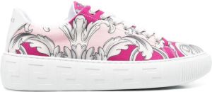 Versace baroque-print low-top sneakers Pink