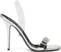 Versace Gianni Ribbon 110mm metallic sandals Silver - Thumbnail 1