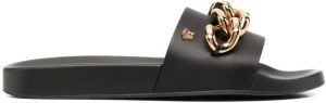 Versace chain-embellished Medusa slides Black