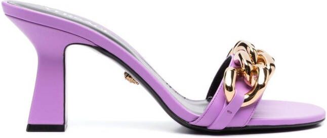 Versace chain-link mule sandals Purple