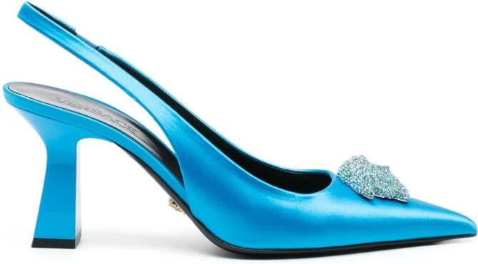 Versace Crystal La Medusa 70mm pumps Blue
