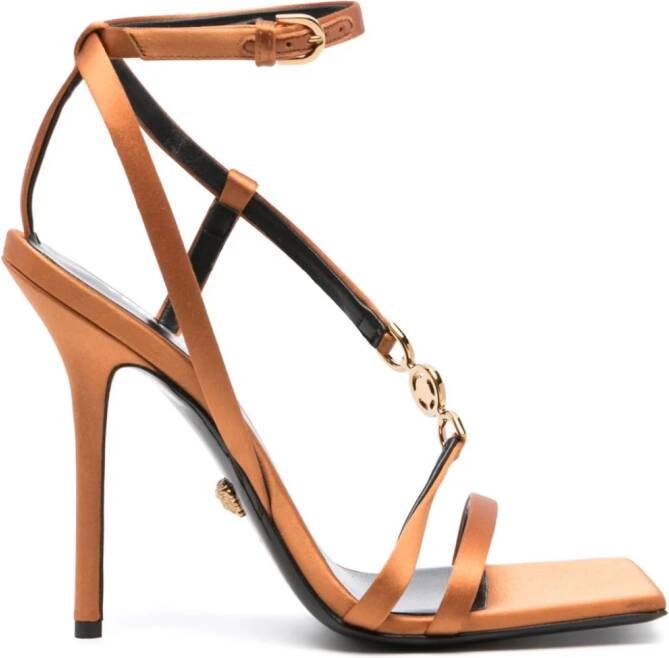 Versace Crystal Medusa '95 115mm sandals Orange