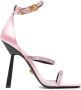 Versace Crystal Safety Pin 125mm sandals Pink - Thumbnail 1