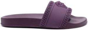 Versace debossed-Medusa detail pool slides Purple