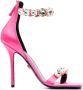 Versace 110mm crystal-embellished satin sandals Pink - Thumbnail 1