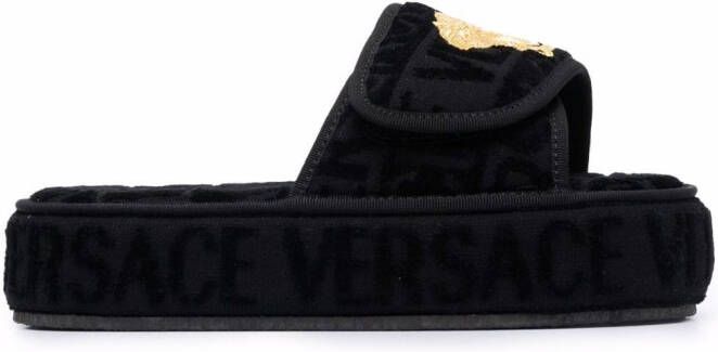 Versace Allover slippers Black