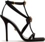 Versace Gianni Ribbon 110mm satin sandals Black - Thumbnail 1