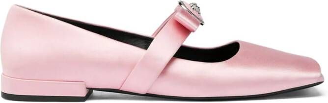 Versace Gianni Ribbon ballerina shoes Pink