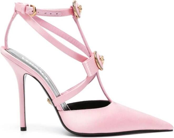Versace Gianni Ribbon Cage 110mm pumps Pink