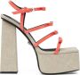 Versace Gianni Ribbon platform sandals Orange - Thumbnail 1