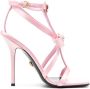 Versace Gianni Ribbon satin cage sandals Pink - Thumbnail 1