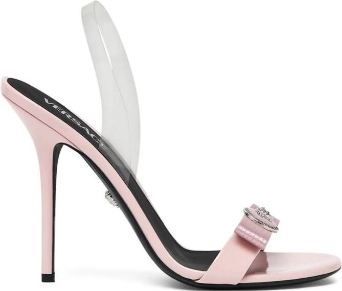 Versace Gianni Ribbon 110mm slingback sandals Pink
