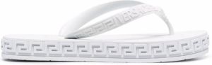 Versace Greca-debossed flip flops White