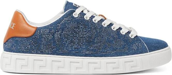 Versace Greca denim sneakers Blue