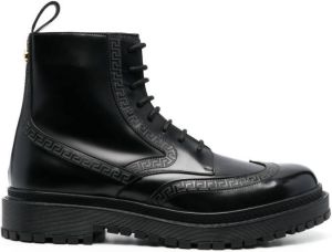 Versace Greca-detail ankle boots Black
