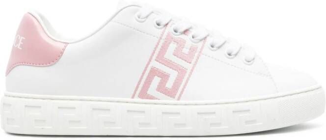 Versace Greca-embroidered sneakers White