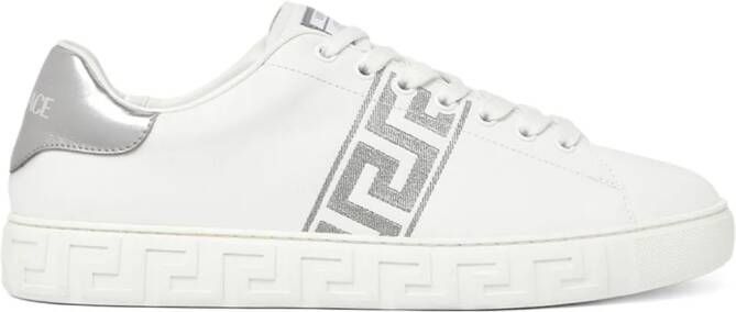 Versace Greca embroidered sneakers White