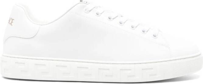 Versace Greca faux-leather sneakers White