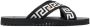 Versace Greca-motif crossover-strap sandals Black - Thumbnail 1