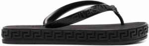 Versace Greca-motif flip flops Black