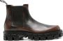 Versace Greca Portico leather Chelsea boots Brown - Thumbnail 1