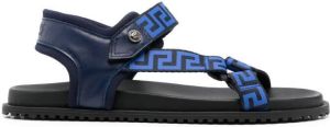 Versace Greca-print sandals Blue
