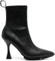 Versace Jeans Couture 100mm logo-print ankle boots Black - Thumbnail 1