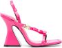 Versace Jeans Couture 110mm bow-detailed sandals Pink - Thumbnail 1