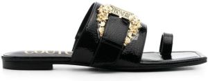 Versace Jeans Couture 15mm buckle-fastening open-toe mules Black