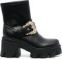 Versace Jeans Couture 75mm decorative-buckle boots Black - Thumbnail 1