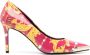 Versace Jeans Couture 90mm Chain Couture-print pumps Pink - Thumbnail 1