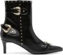 Versace Jeans Couture Baroque-buckle 80mm ankle boots Black - Thumbnail 1