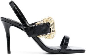 Versace Jeans Couture baroque buckle-detail 93mm sandals Black
