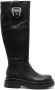 Versace Jeans Couture baroque-buckle knee-high boots Black - Thumbnail 1