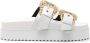 Versace Jeans Couture Baroque-buckle slides White - Thumbnail 1