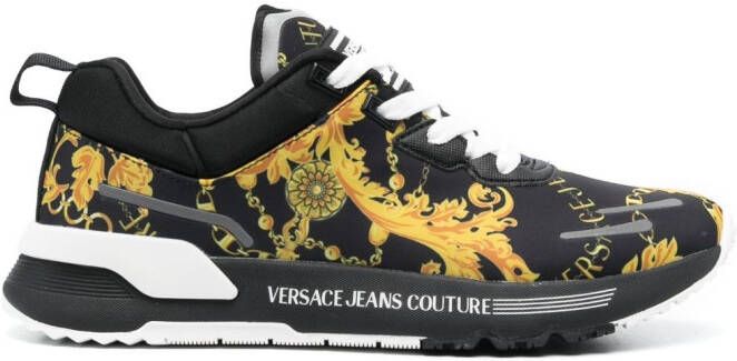Versace Jeans Couture baroque-pattern low-top sneakers Black