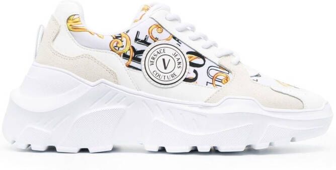 Versace Jeans Couture baroque-pattern print sneakers White