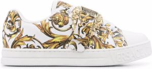 Versace Jeans Couture baroque-print low-top sneakers White