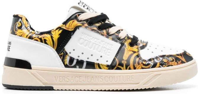 Versace Jeans Couture baroque-print low-top sneakers White