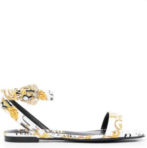 Versace Jeans Couture baroque-print sandals White