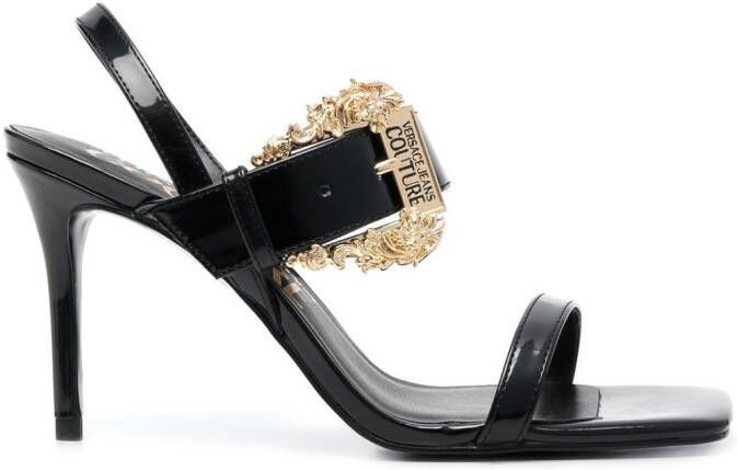 Versace Jeans Couture buckle-fastening heeled sandals Black