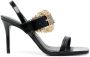 Versace Jeans Couture buckle-fastening heeled sandals Black - Thumbnail 1