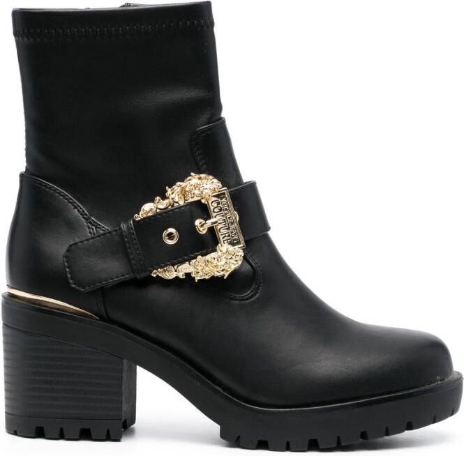Versace Jeans Couture buckled ankle boots Black