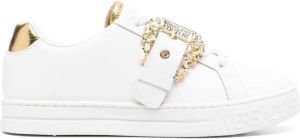 Versace Jeans Couture buckled lace-up sneakers White