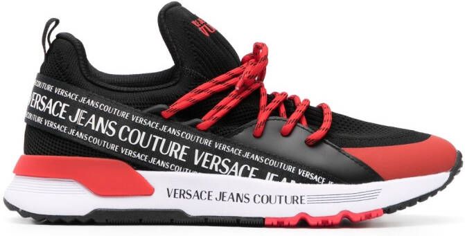 Versace Jeans Couture Dynamic logo-print sneakers Black