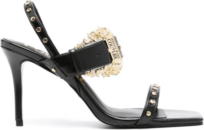 Versace Jeans Couture Emily 85mm studded slingback sandals Black