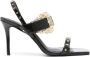 Versace Jeans Couture Emily 85mm studded slingback sandals Black - Thumbnail 1