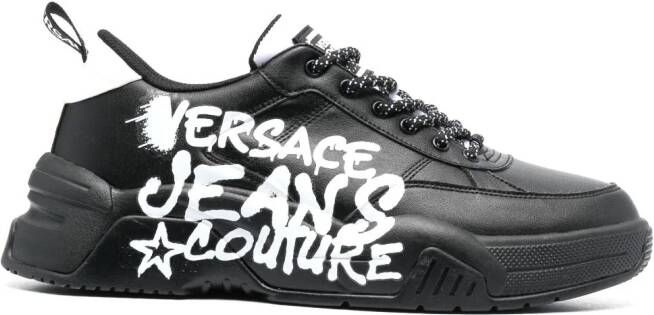 Versace Jeans Couture graffiti-print low-top sneakers Black
