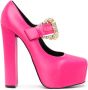 Versace Jeans Couture Hurley 150mm satin platform pumps Pink - Thumbnail 1
