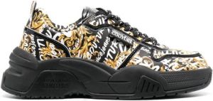 Versace Jeans Couture Logo Brush Couture-print sneakers Black